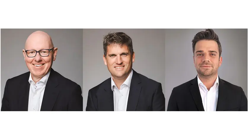 Andreas Schneider, COO und Vorstandsmitglied, François-David Tourneur, CEO Elis Deutschland & Österreich und Christopher Beyer, Director Operations 