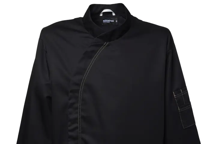 Berufsbekleidung Catering Kochjacke Druckknoepfe schwarz