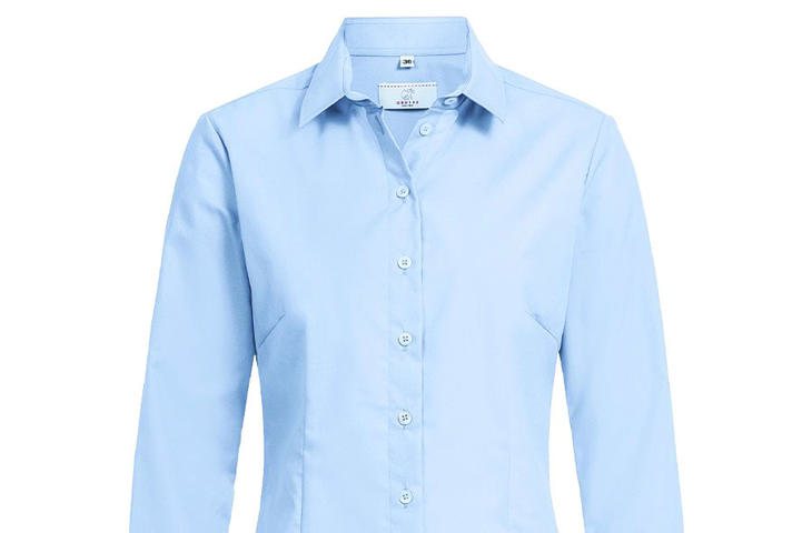 Q1 Hemd-Bluse outlets hellblau Casual-Look