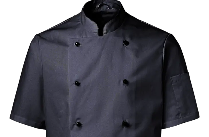 Berufsbekleidung Catering Kochjacke Kurzarm Schwarz