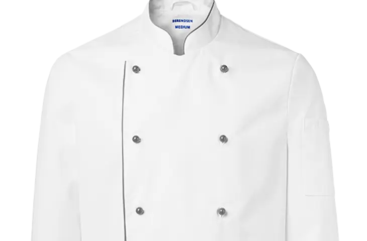 Berufsbekleidung Kochjacke mit Steckknöpfen Weiss
