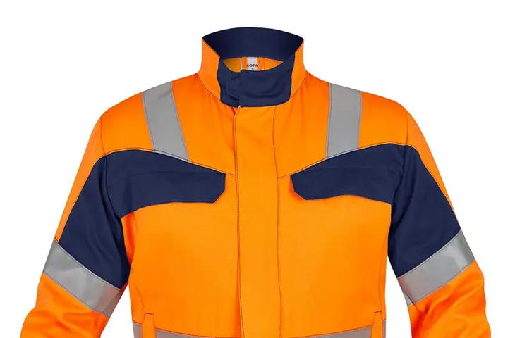 Multiseven Jacke in highvis oragne Berufsbekleidung Warnschutz Multiseven Jacke in highvis oragne