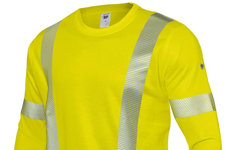Berufsbekleidung PSA Warnschutz Sweatshirt langarm highvis gelb
