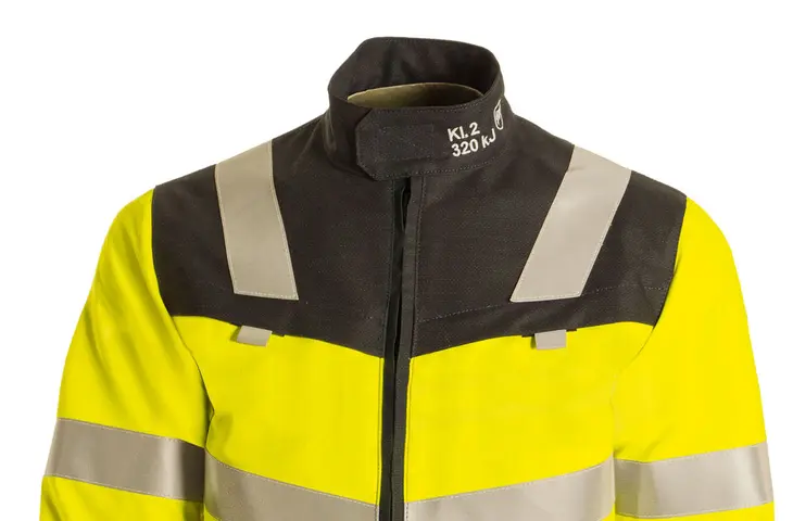 Berufsbekleidung Warnschutz Jacke gelb-marine