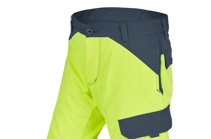 Berufsbekleidung Warnschutz Multiseven Hose in highvis gelb-anthrazit