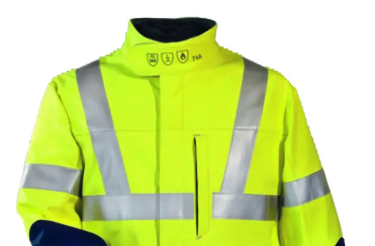 Berufsbekleidung Multinorm Softshelljacke in hivis gelb-marine