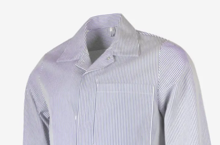 Berufsbekleidung Metzgerjacke in marine-weiss gestreift