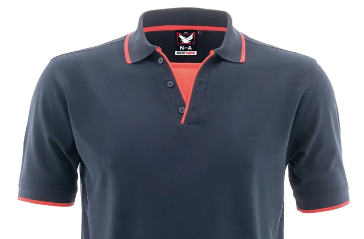Poloshirt für Rettungsdienste in marine-rot