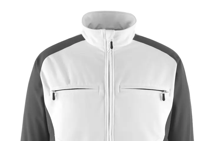 Unique Softshelljacke in weiss-schwarz