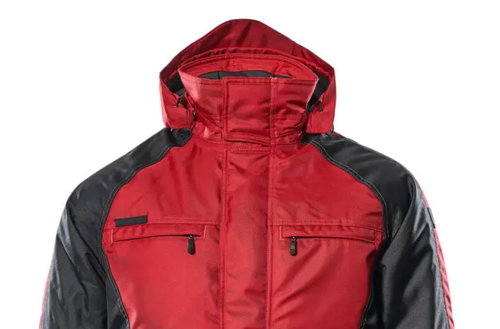 Winterjacke Unique in rot-schwarz