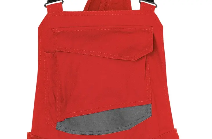 ActiviQ Latzhose in rot-grau