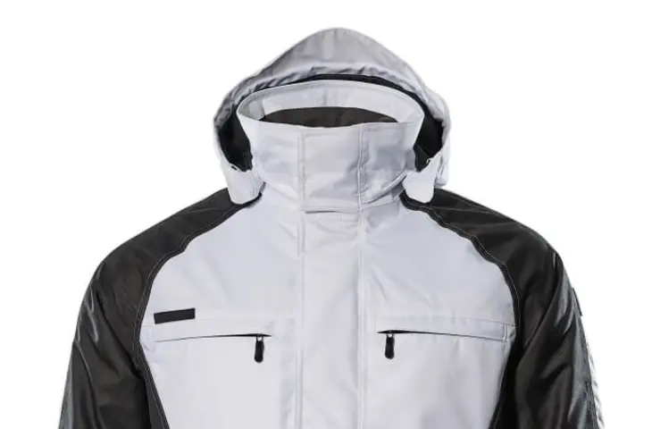 Winterjacke Unique in weiss-schwarz
