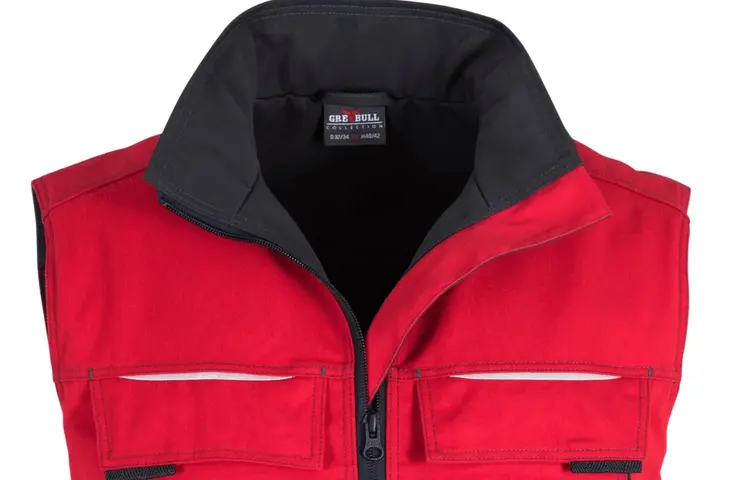 Thermoweste in rot/schwarz