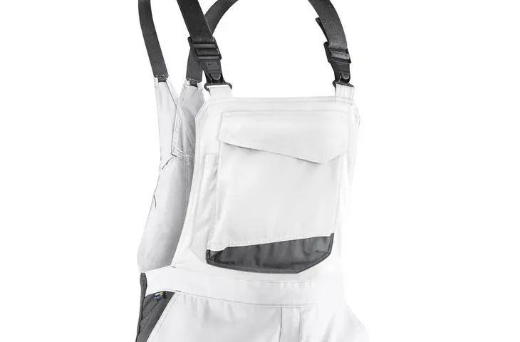 ActiviQ Latzhose in weiß-grau