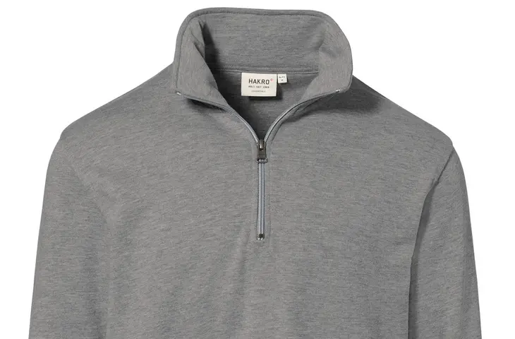 Zip-Sweatshirt in grau