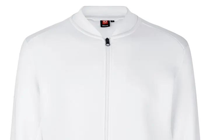 Sweatjacke in weiss im Mietservice