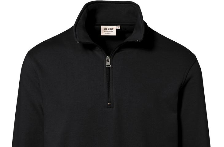 Zip-Sweatshirt in schwarz