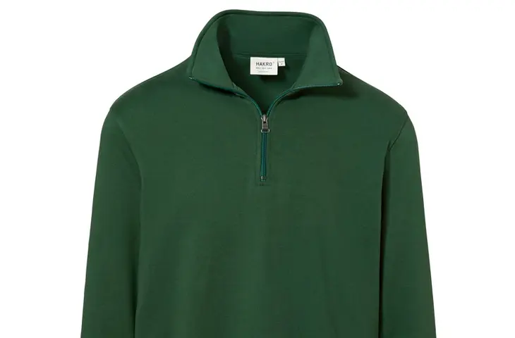 Zip-Sweatshirt in grün