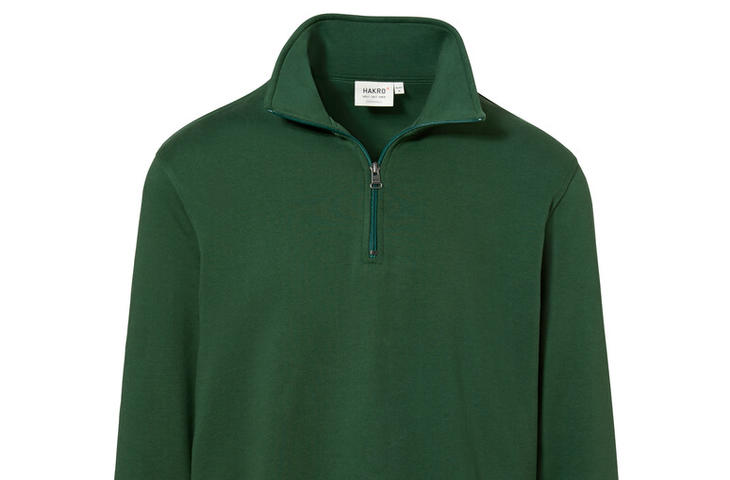 Zip-Sweatshirt in grün