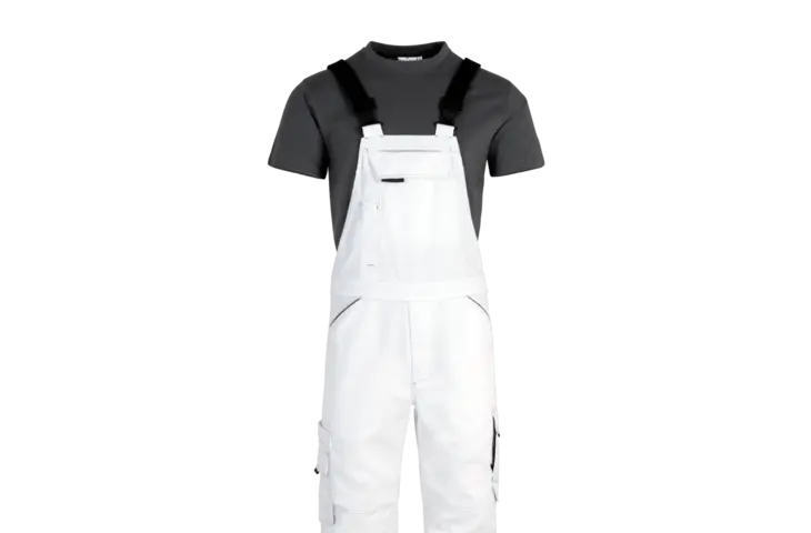 Latzhose Greybull 2.0 Kollektion in weiß-grau