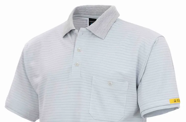 ESD-Conductex Poloshirt in hellgrau