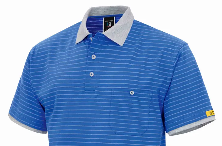 ESD-Conductex Poloshirt in royal-grau