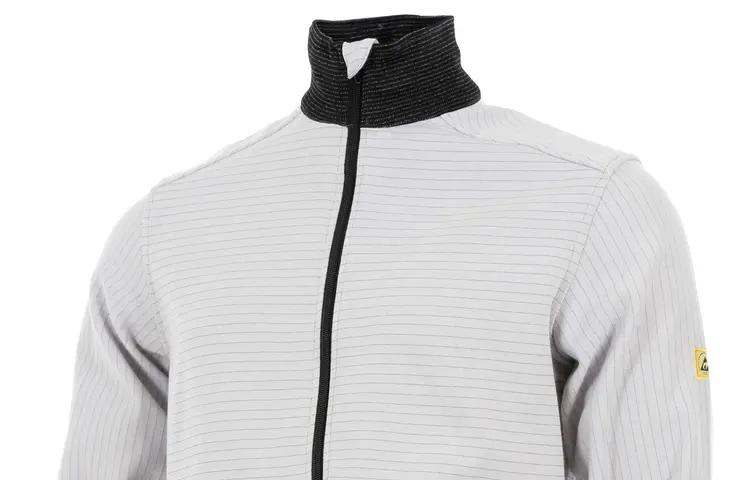 ESD Molleton Sweatjacke in hellgrau von Alsico