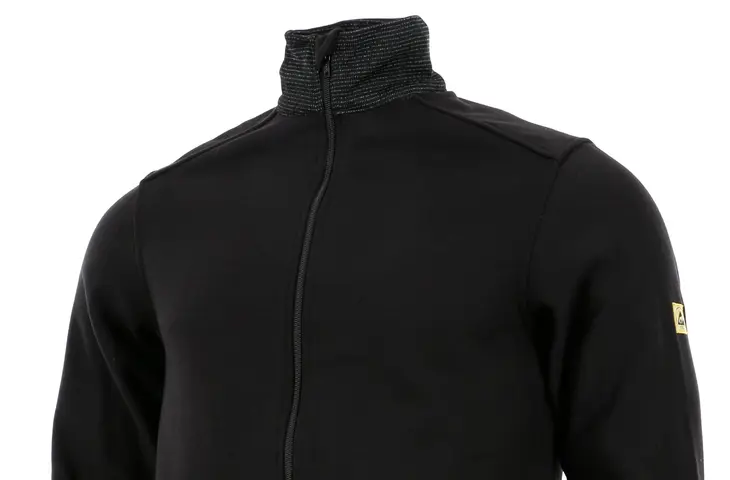ESD Molleton Sweatjacke in schwarz von Alsico