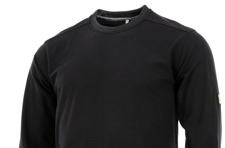 ESD Pique Langarmshirt in schwarz von Alsico