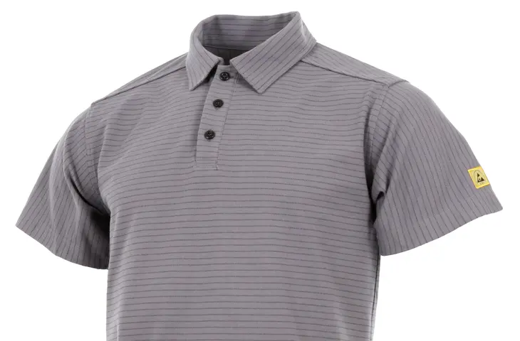 ESD Pique Poloshirt in hellgrau von Alsico