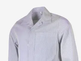 Berufsbekleidung Metzgerjacke in marine-weiss gestreift