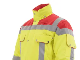 Hardshelljacke für Rettungsdienste, highvis gelb-rot