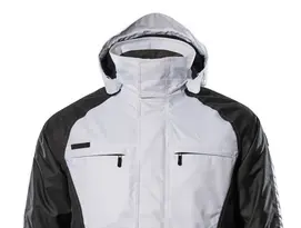 Winterjacke Unique in weiss-schwarz