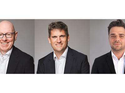 Andreas Schneider, COO und Vorstandsmitglied, François-David Tourneur, CEO Elis Deutschland & Österreich und Christopher Beyer, Director Operations 