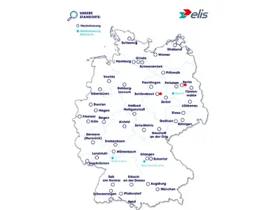 Deutschlandkarte mit beiden neuen Standorten nach Übernahme der LAROSÉ GmbH