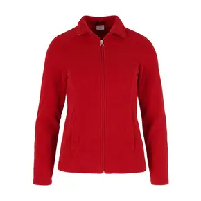 Bild einer roten Damen Fleecejacke