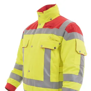 Hardshelljacke für Rettungsdienste, highvis gelb-rot