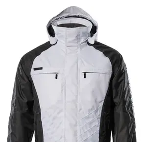 Winterjacke Unique in weiss-schwarz