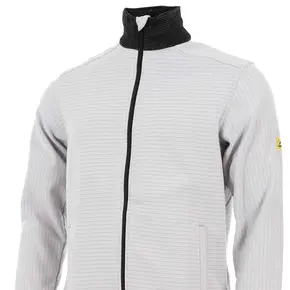 ESD Molleton Sweatjacke in hellgrau von Alsico